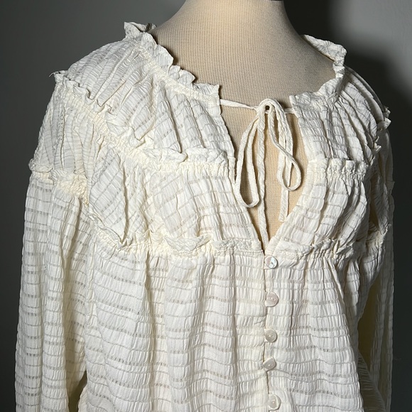 Free people Hailey Blouse Sz Large - Picture 4 of 10